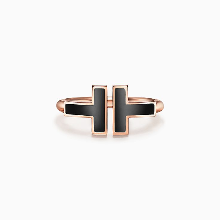 Tiffany T 系列:黑色缟玛瑙线圈戒指