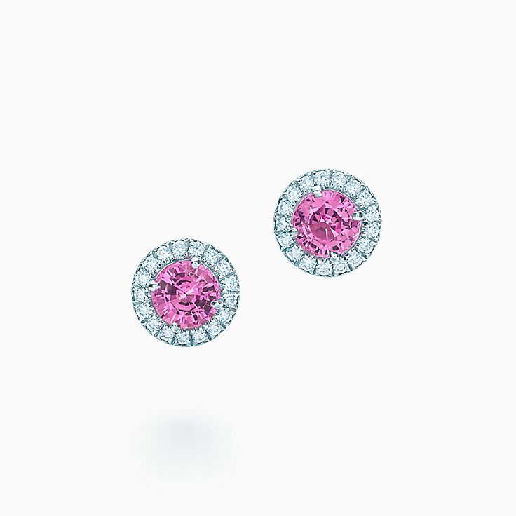 Pink sapphire hot sale earrings tiffany