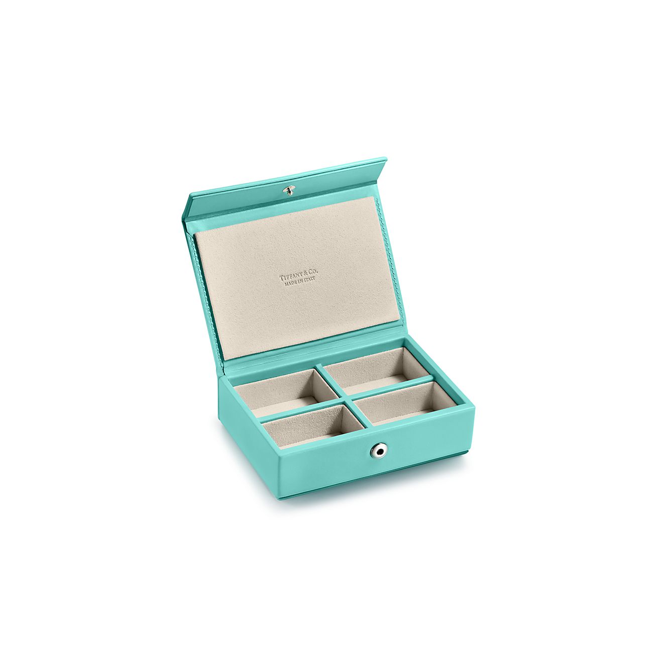 Tiffany Blue 蒂芙尼蓝色皮革小号多功能收纳盒。 | Tiffany & Co.