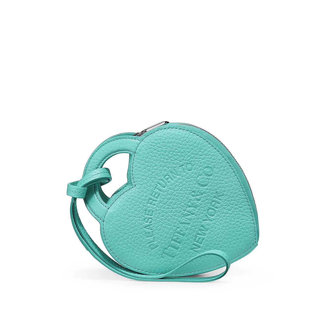 Return to Tiffany™ 系列 Tiffany Blue® 蒂芙尼蓝色皮革零钱包 | Tiffany & Co.