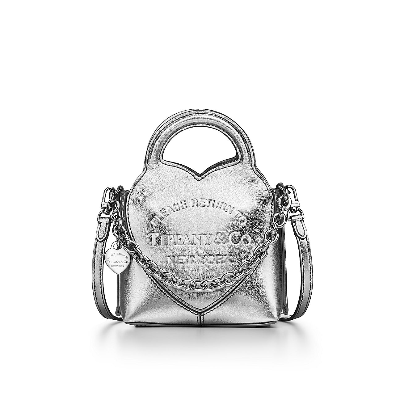 Return to Tiffany™ 系列银色皮革微型手袋 | Tiffany & Co.