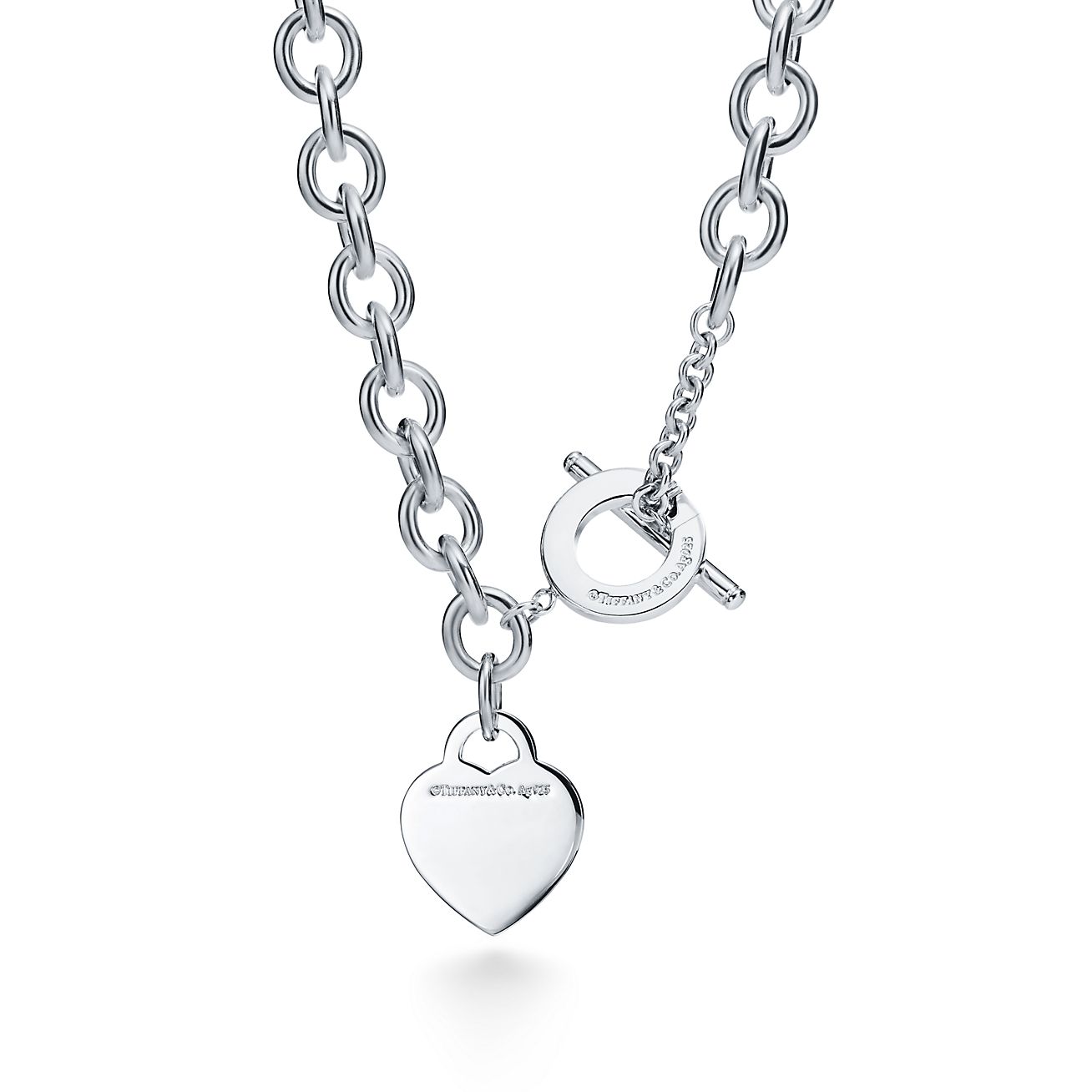 return to tiffany64 系列纯银 heart tag 针扣项链 | tiffany & co