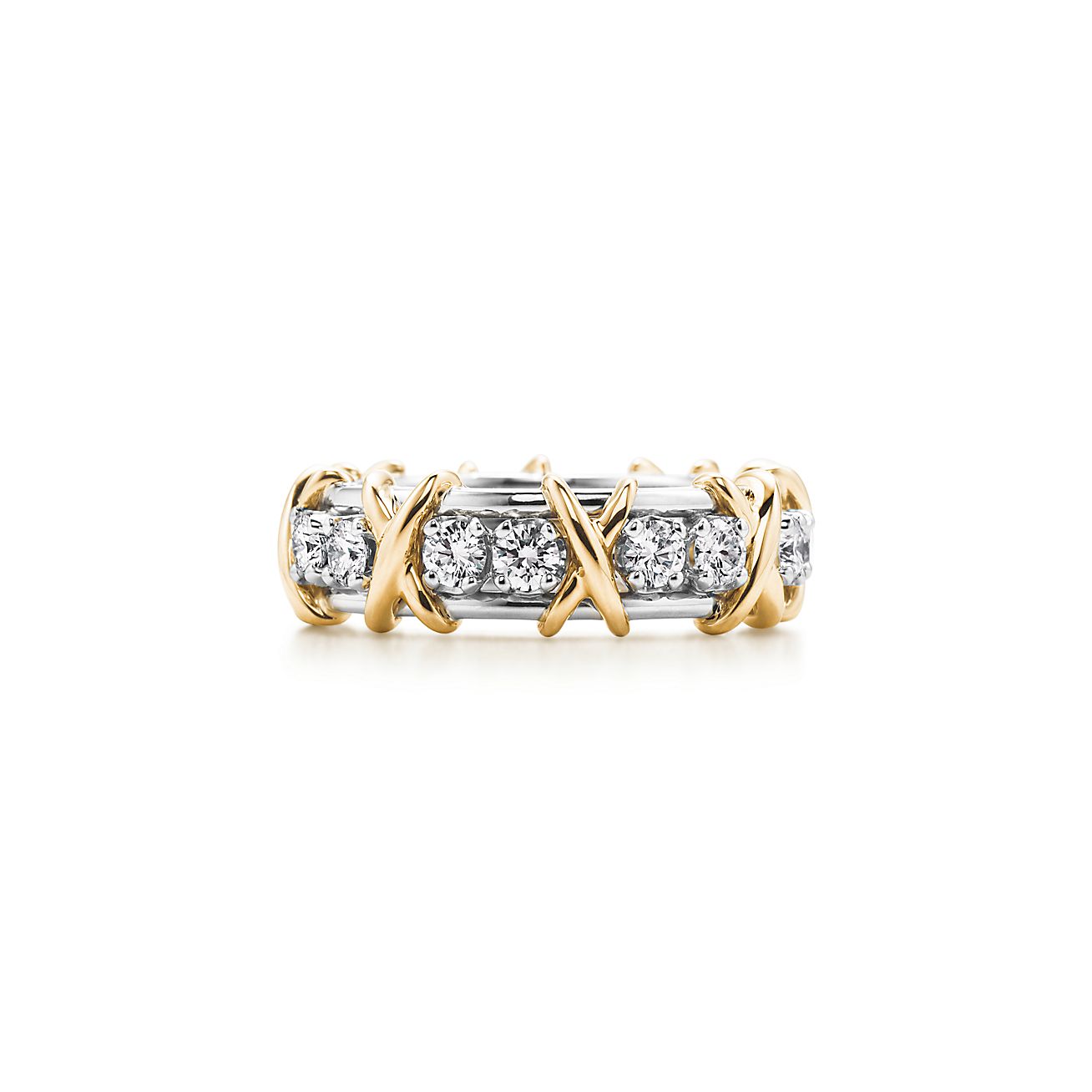 Tiffany Co Schlumberger 系列 Sixteen Stone 镶钻戒指。 Tiffany Co