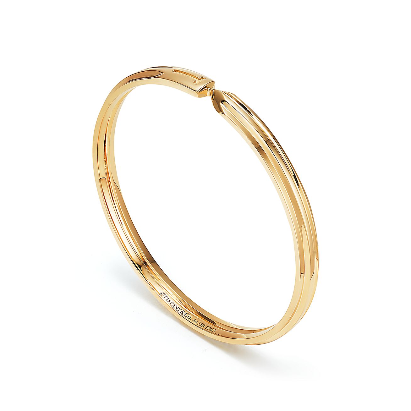 tiffany keys 系列 modern keys 18k 黄金窄式手镯,中号.