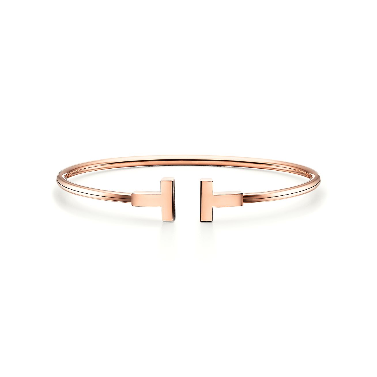 Tiffany T 系列18K 玫瑰金线圈手镯| Tiffany & Co.