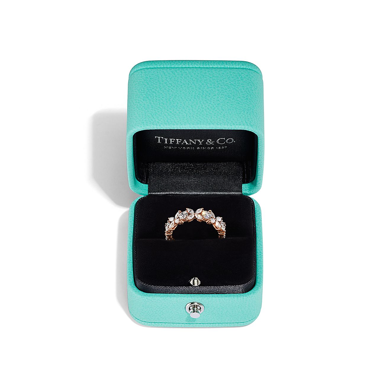 tiffany victoria03 alternating diamond band ring in 18k rose