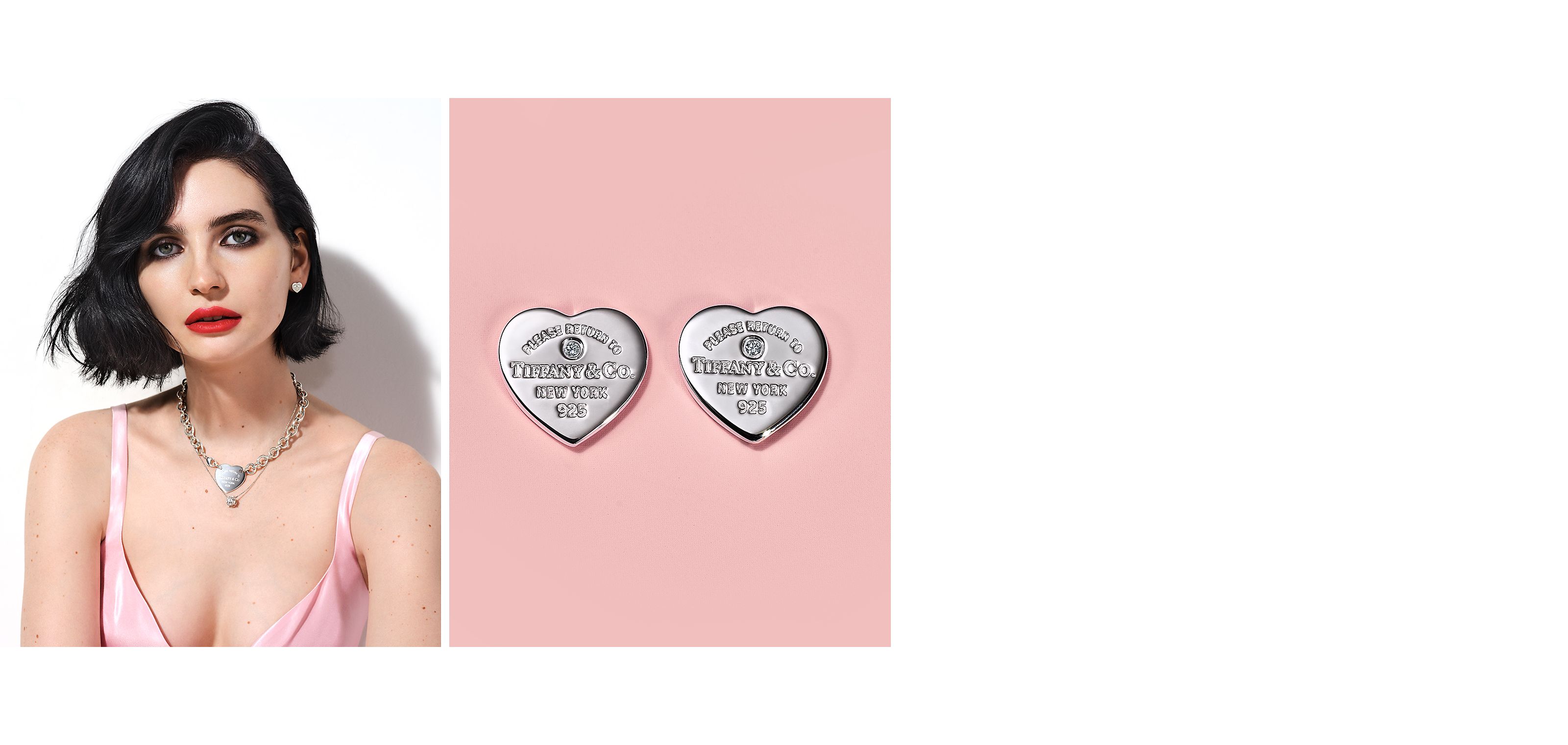 Return to Tiffany™ 系列纯银Heart Tag 双链手链，小号| Tiffany & Co.